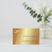 Carte De Visite Luxe artistique d'or d'ombre professionnelle de (Debout devant)