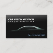 Carte De Visite Luxe Auto Outline Location de voiture/location Car (Devant)