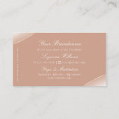 Carte De Visite Luxe avec bijoux et logo Rose or (Dos)