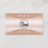 Carte De Visite Luxe avec bijoux et logo Rose or (Devant)