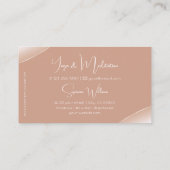 Carte De Visite Luxe avec décor or Rose bijoux étincelants (Dos)