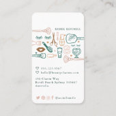 Carte De Visite Luxe Beauté Charms Maquillage Outils Emerald Green (Dos)