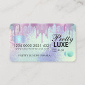 Carte De Visite Luxe Beauté Drity Holographique Style de crédit Bu (Devant)
