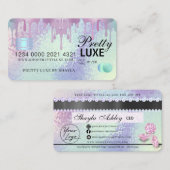 Carte De Visite Luxe Beauté Drity Holographique Style de crédit Bu (Devant / Derrière)