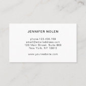 Carte De Visite Luxe, Beige-Blanc, Fleur, Salon (Dos)