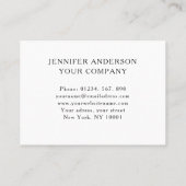 Carte De Visite Luxe, Beige-Blanc, Fleur, Salon (Dos)