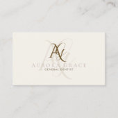 Carte de visite luxe beige or (Devant)