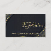Carte De Visite Luxe Black and Gold Modern (Devant)