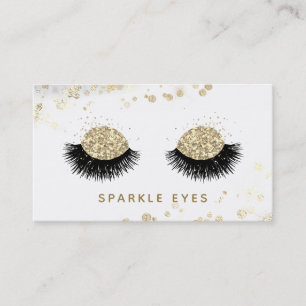 Carte De Visite *~* Luxe Black Gold Gray Eyes Lashes Glam