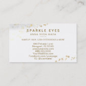 Carte De Visite *~* Luxe Black Gold Grey Eyes Lashes Glam (Dos)