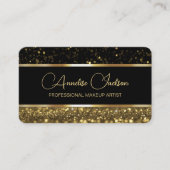 Carte De Visite Luxe Black & Gold Sparkly (Devant)