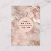 Carte De Visite Luxe, Bleu-Beige, Cercle, Fleur, Salon (Devant)