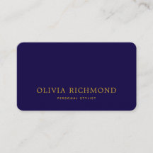 Carte de visite luxe bleu marine et or