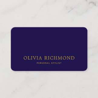 Carte de visite luxe bleu marine et or