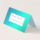 Carte De Visite Luxe bleu paradisiaque (Devant)