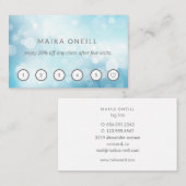 Carte De Visite Luxe Blue bokeh wellness massage yoga (Devant / Derrière)