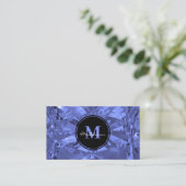 Carte De Visite Luxe Blue Crystal Jewel Design (Debout devant)