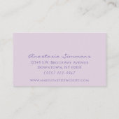 Carte De Visite Luxe Blue Foil Parties scintillant Drives maquilla (Dos)