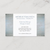 Carte De Visite Luxe Blue Silver Confetti Motif de pluie (Dos)