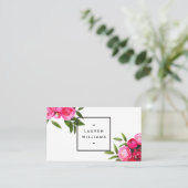 Carte De Visite Luxe Bold Roses d'aquarelle (Debout devant)