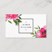 Carte De Visite Luxe Bold Roses d'aquarelle (Devant)