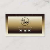 Carte De Visite Luxe Brown Beige Ombre Sparkle Diamonds Ajouter lo (Devant)