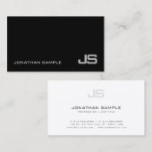 Carte De Visite Luxe chic moderne de conception de plaine à la (Devant / Derrière)