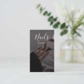 Carte De Visite Luxe Chic Nails Salon Manicure Nail Art Beauté (Debout devant)