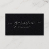 Carte De Visite Luxe Chic Premium Signature noire et grise (Devant)