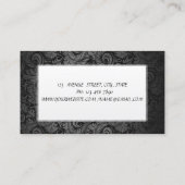 Carte De Visite Luxe Classique Elégant, Damas (Dos)