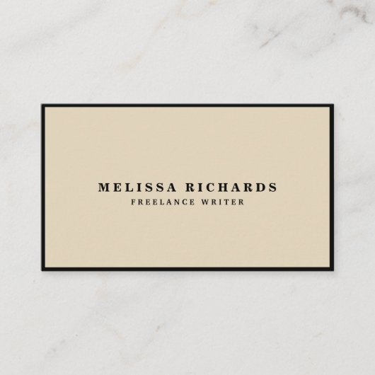 Carte De Visite Luxe classique noir et blanc avec les médias socia (Devant)