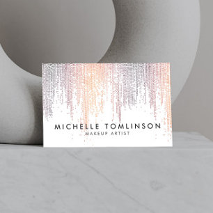 Carte De Visite Luxe Coloré Confetti Motif de pluie