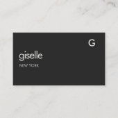 Carte De Visite Luxe Conseiller financier Black QR Code Monogramme (Devant)