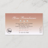 Carte De Visite Luxe Coral Blanc Ombre Sparkle Diamonds Ajouter lo (Dos)