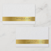 Carte De Visite Luxe créatif élégant de finition de perle de (Devant / Derrière)