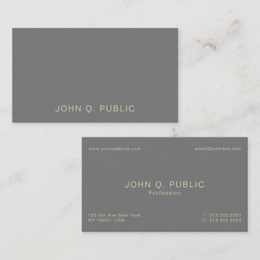 Carte De Visite Luxe créatif élégant et moderne (Devant / Derrière)