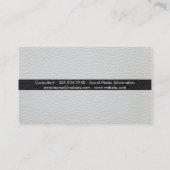 Carte De Visite Luxe Cuir blanc et noir (Dos)