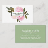 Carte De Visite Luxe de la feuille d'or moderne chic (Devant / Derrière)