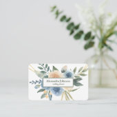 Carte De Visite Luxe de la feuille d'or moderne chic (Debout devant)