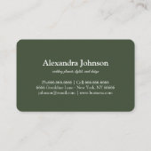 Carte De Visite Luxe de la feuille d'or moderne chic (Dos)