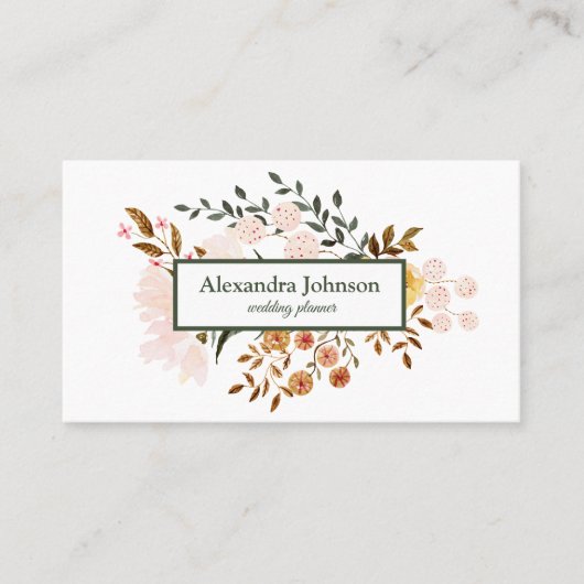 Carte De Visite Luxe de la feuille d'or moderne chic (Devant)