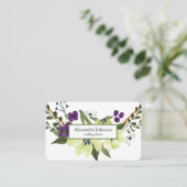 Carte De Visite Luxe de la feuille d'or moderne chic (Debout devant)