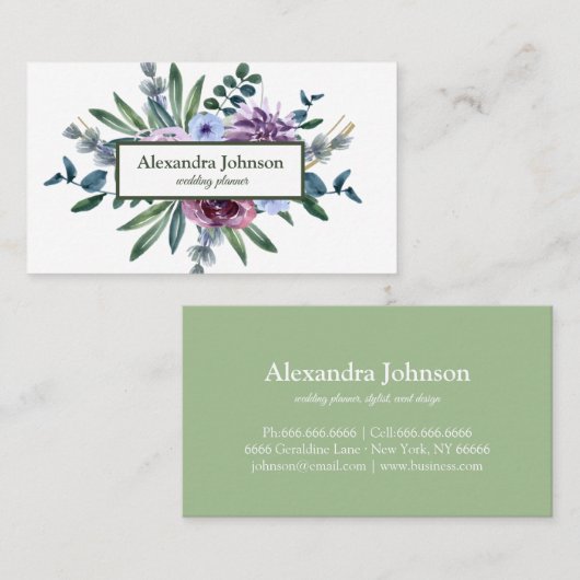 Carte De Visite Luxe de la feuille d'or moderne chic (Devant / Derrière)