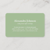 Carte De Visite Luxe de la feuille d'or moderne chic (Dos)