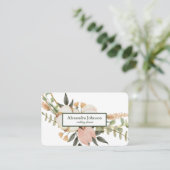 Carte De Visite Luxe de la feuille d'or moderne chic (Debout devant)