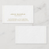 Carte De Visite Luxe de la meilleure qualité simple élégant (Devant / Derrière)