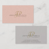 Carte De Visite Luxe de photographe de coiffeur de salon de beauté (Devant / Derrière)