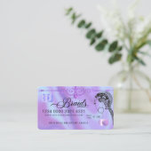 Carte De Visite Luxe Diamond Foil Cheveux Braiding Credit Style Bu (Debout devant)