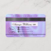 Carte De Visite Luxe Diamond Foil Cheveux Braiding Credit Style Bu (Dos)