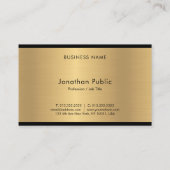 Carte De Visite Luxe d'or moderne de charme de Calligraphed (Dos)